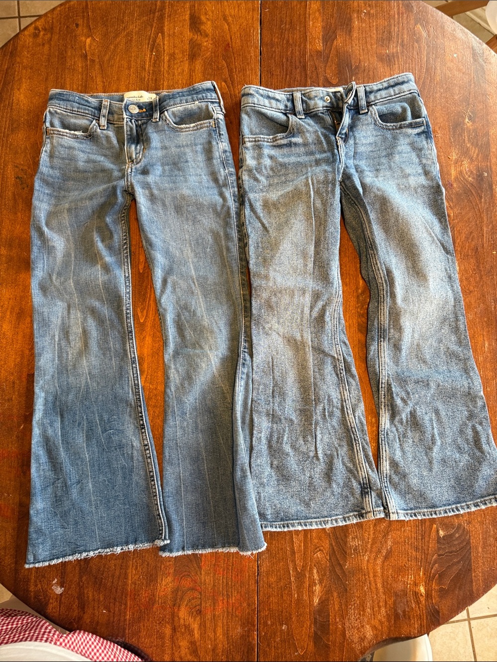 abercrombie kids light blue denim flare jeans bundle